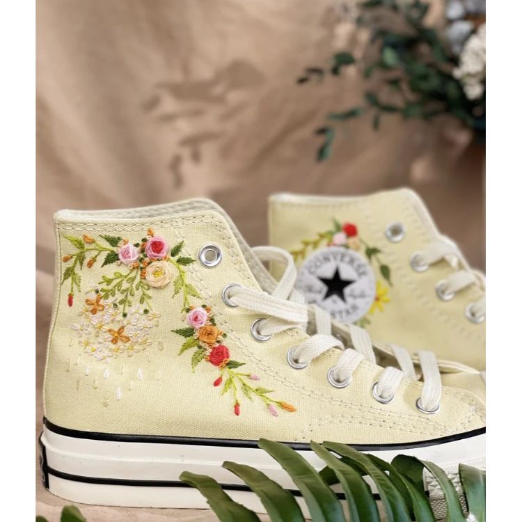 Chuck Taylor All Star Embroidered Floral, Embroidered Mushroom Flowers