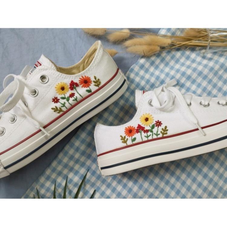 Womens Shoes, Wedding Gift, Converse Hi Chuck 1970s, Wedding Sneakers