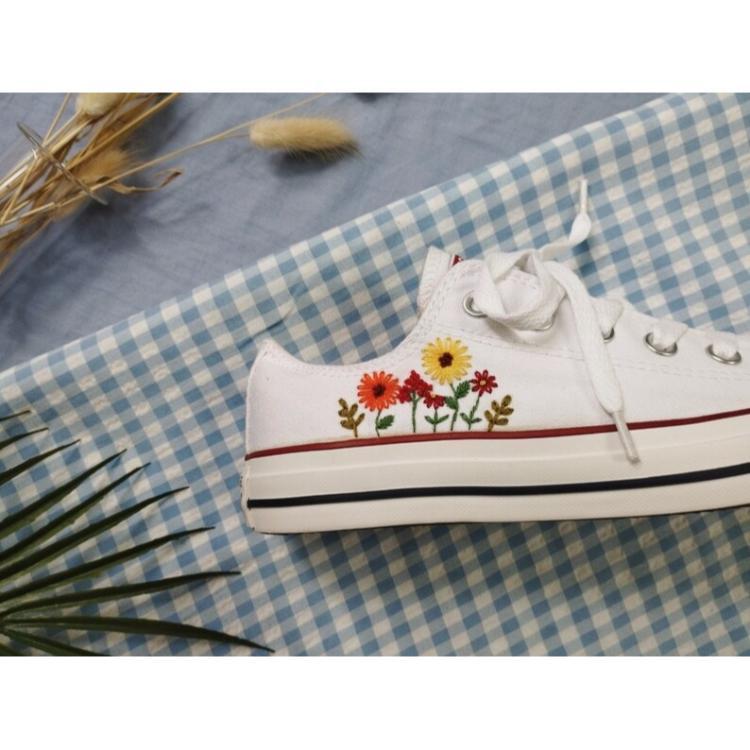 Womens Shoes, Wedding Gift, Converse Hi Chuck 1970s, Wedding Sneakers