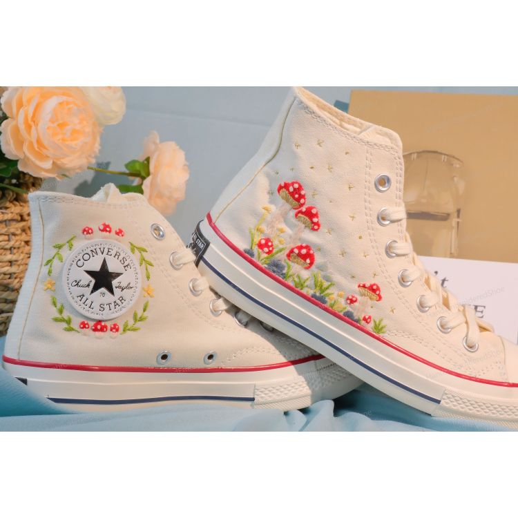 Embroidery Converse, Converse High Neck Floral, Wedding Gift