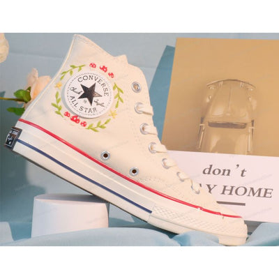 Embroidery Converse, Converse High Neck Floral, Wedding Gift