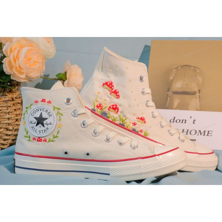 Embroidery Converse, Converse High Neck Floral, Wedding Gift