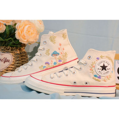 Embroidery Converse, Converse High Neck Floral, Wedding Gift