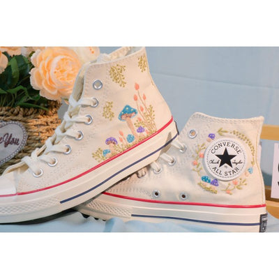 Embroidery Converse, Converse High Neck Floral, Wedding Gift