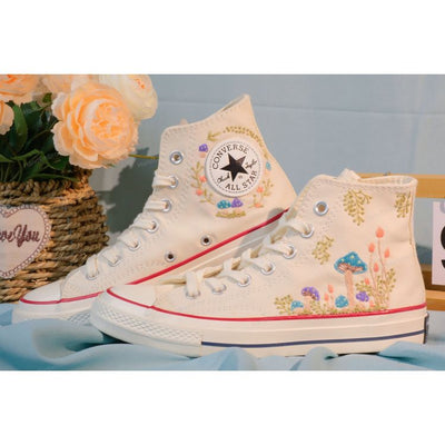 Embroidery Converse, Converse High Neck Floral, Wedding Gift