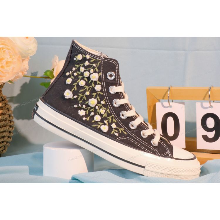 Embroidery Converse, Converse High Neck Floral, Wedding Gift