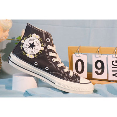 Embroidery Converse, Converse High Neck Floral, Wedding Gift