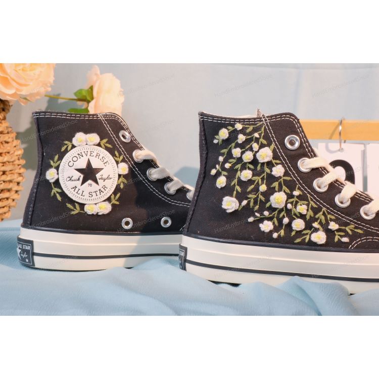 Embroidery Converse, Converse High Neck Floral, Wedding Gift