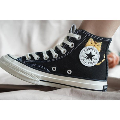 Wedding Gift, Converse Hi Chuck, Wedding Sneakers, Embroidery Shoes