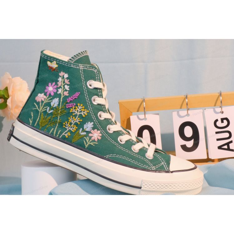 Embroidery Converse, Converse High Neck Floral, Wedding Gift