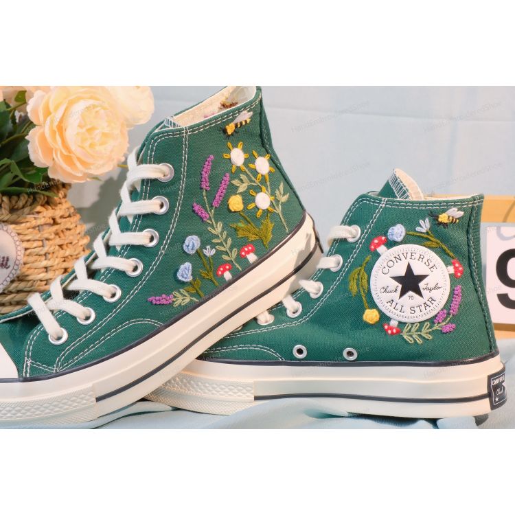 Embroidery Converse, Converse High Neck Floral, Wedding Gift