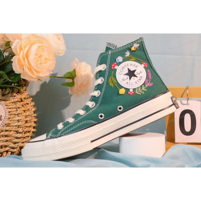 Embroidery Converse, Converse High Neck Floral, Wedding Gift