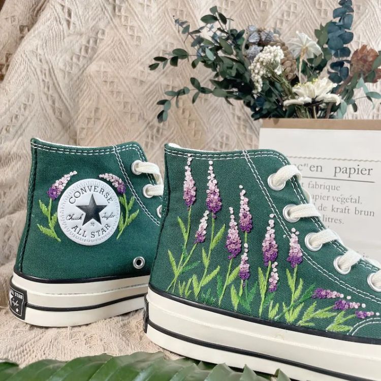 Chuck Taylor All Star Embroidered Floral, Embroidered Mushroom Flowers