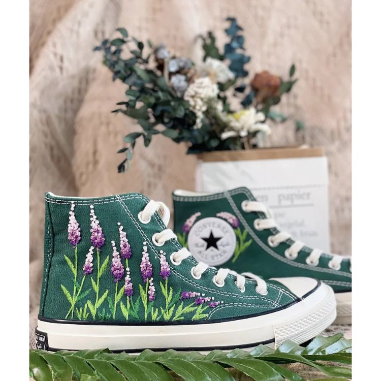 Chuck Taylor All Star Embroidered Floral, Embroidered Mushroom Flowers