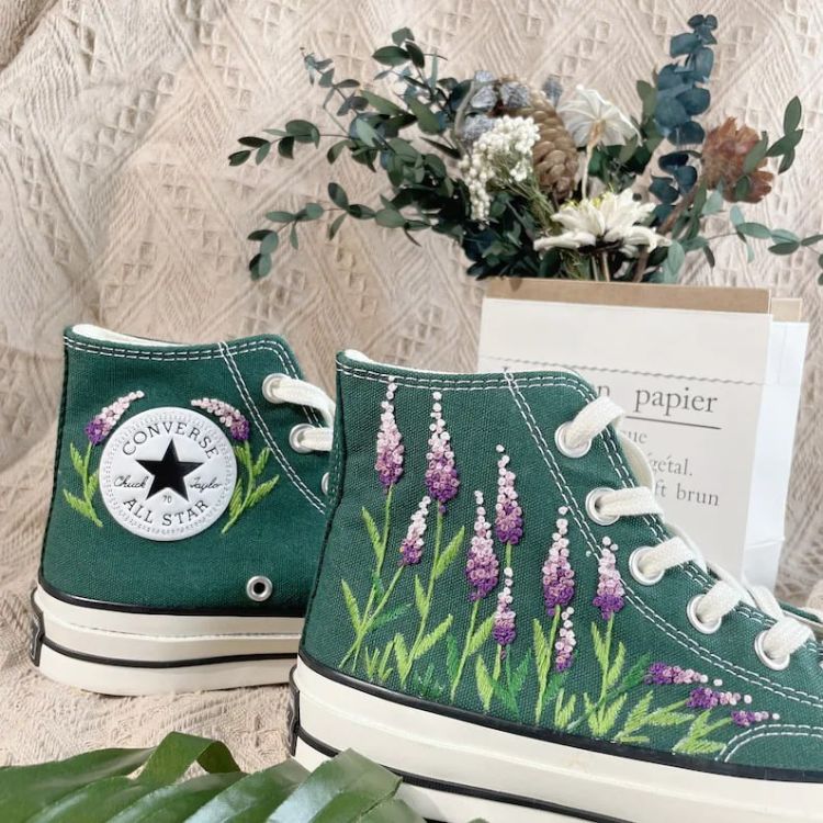 Chuck Taylor All Star Embroidered Floral, Embroidered Mushroom Flowers