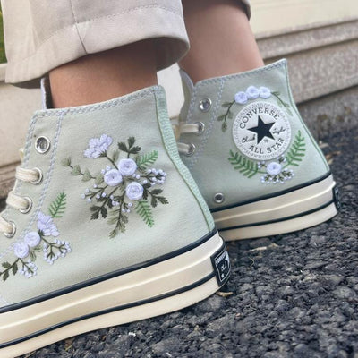 Converse Chuck Taylor 1970s, Custom Embroidery Shoes, Wedding sneakers