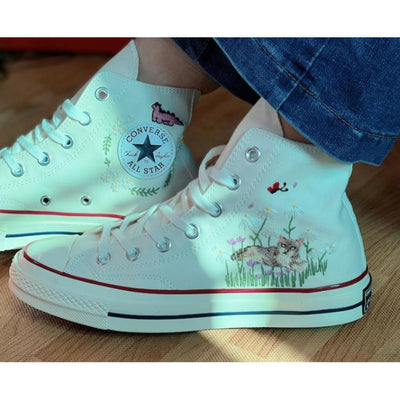 Converse Chuck Taylor 1970s, Custom Embroidery Shoes, Wedding sneakers