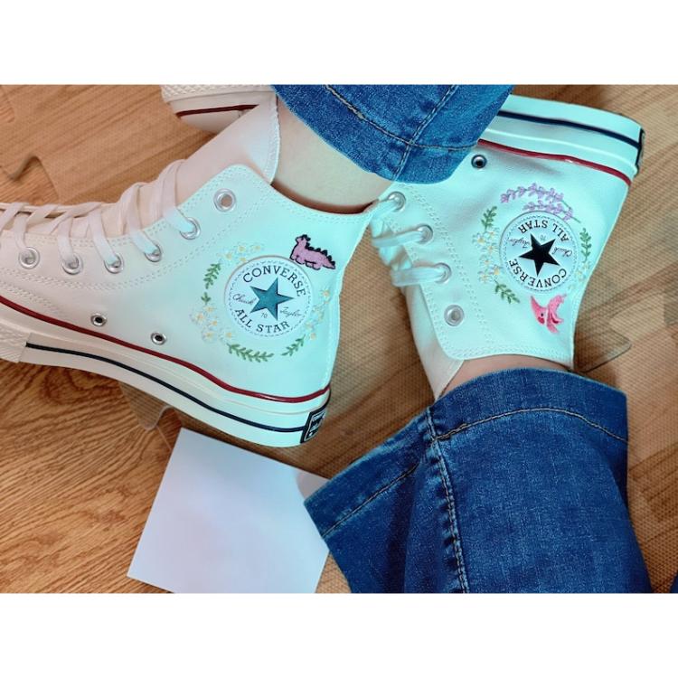 Converse Chuck Taylor 1970s, Custom Embroidery Shoes, Wedding sneakers