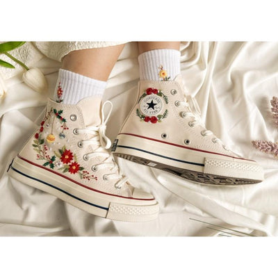 Converse Chuck Taylor 1970s, Custom Embroidery Shoes, Wedding sneakers