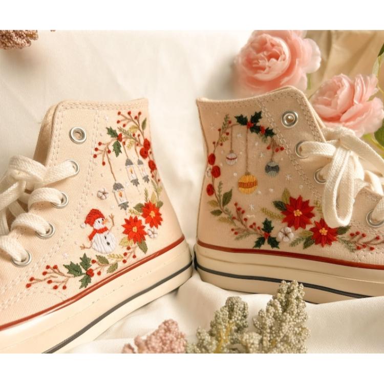 Converse Chuck Taylor 1970s, Custom Embroidery Shoes, Wedding sneakers