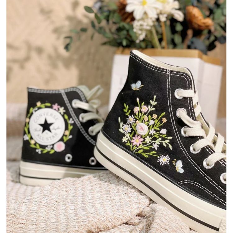 Chuck Taylor All Star Embroidered Floral, Embroidered Mushroom Flowers