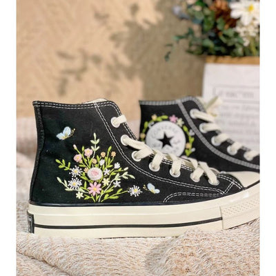 Chuck Taylor All Star Embroidered Floral, Embroidered Mushroom Flowers