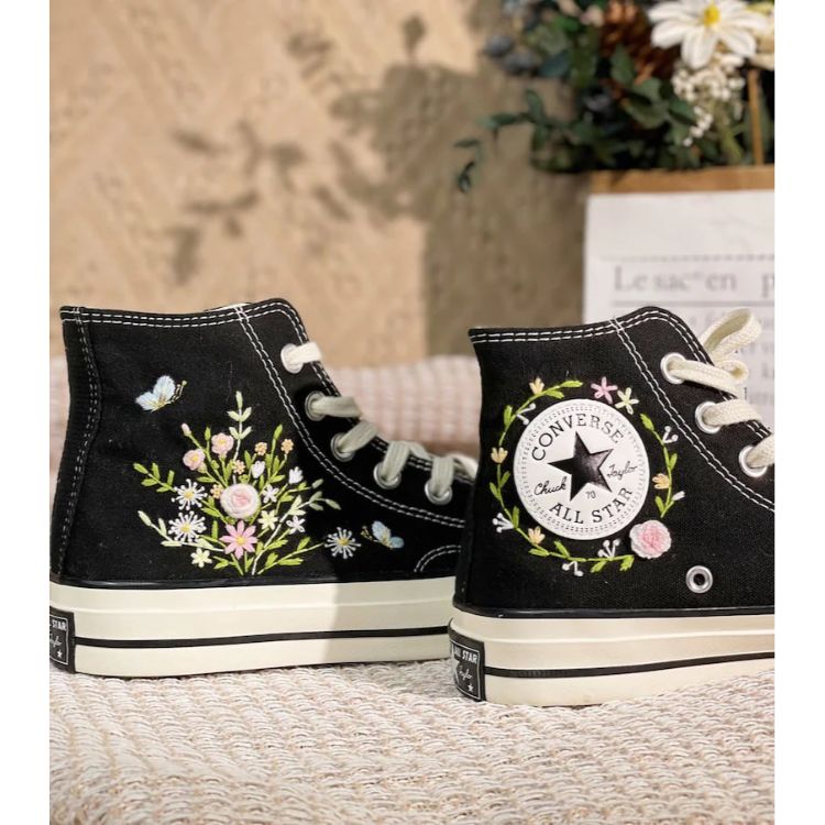 Chuck Taylor All Star Embroidered Floral, Embroidered Mushroom Flowers