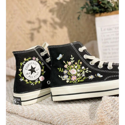 Chuck Taylor All Star Embroidered Floral, Embroidered Mushroom Flowers