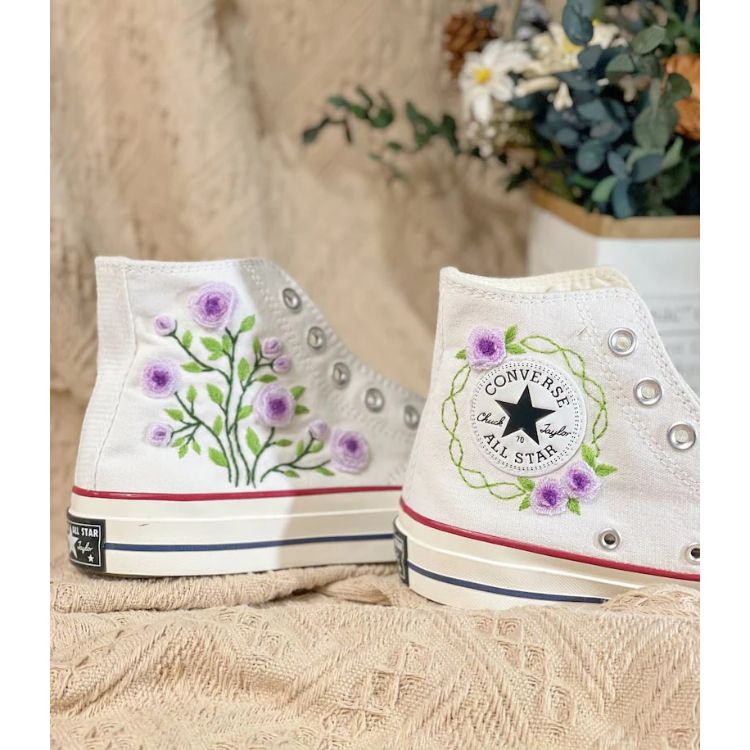 Chuck Taylor All Star Embroidered Floral, Embroidered Mushroom Flowers