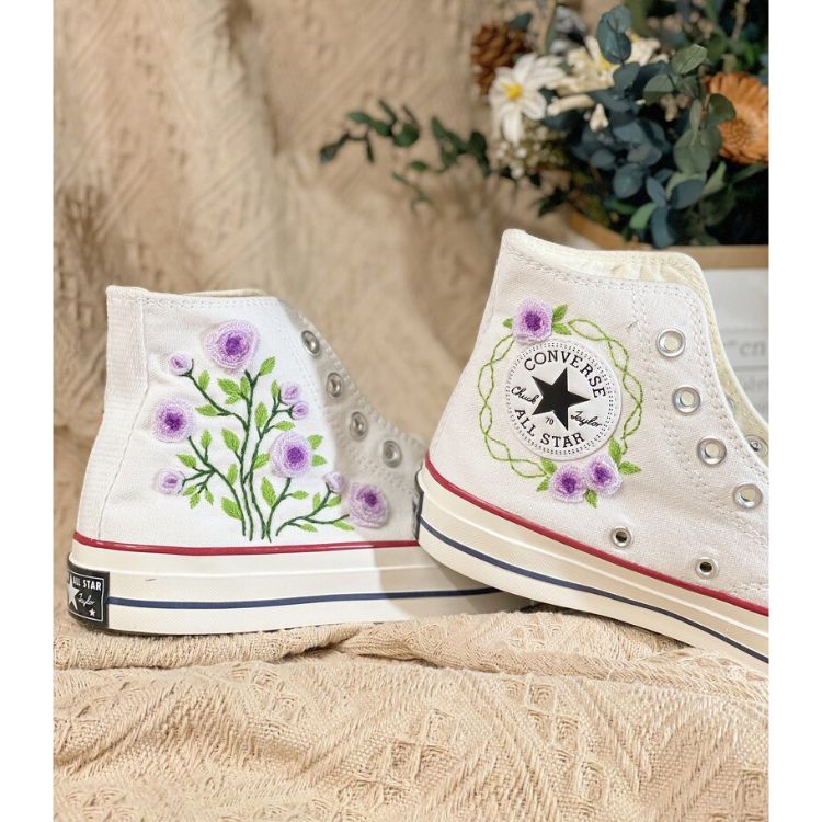 Chuck Taylor All Star Embroidered Floral, Embroidered Mushroom Flowers