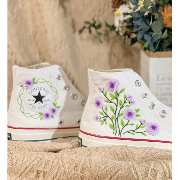 Chuck Taylor All Star Embroidered Floral, Embroidered Mushroom Flowers