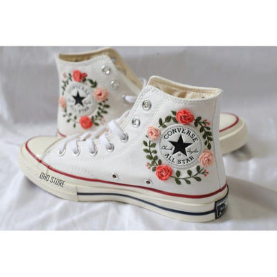 Custom embroidery , Converse , Embroidery , Mushroom shoes