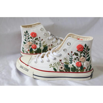 Custom embroidery , Converse , Embroidery , Mushroom shoes