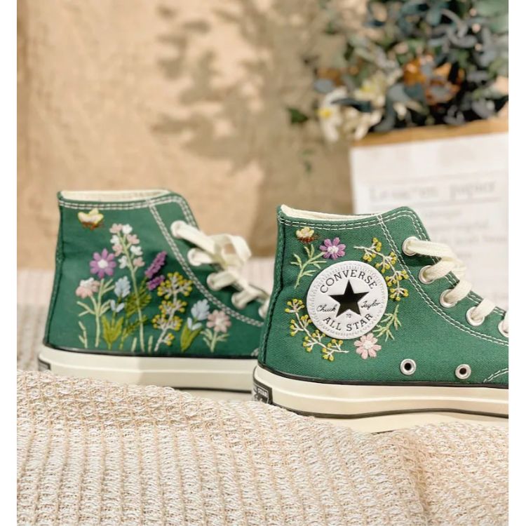 Chuck Taylor All Star Embroidered Floral, Embroidered Mushroom Flowers