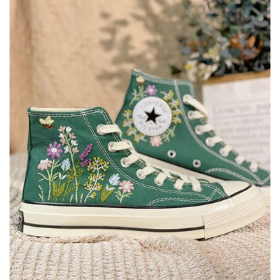 Chuck Taylor All Star Embroidered Floral, Embroidered Mushroom Flowers