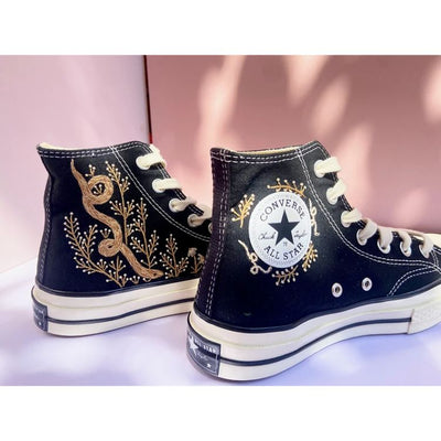 Snake Embroidered Converse, Snake Embroidered Sneakers