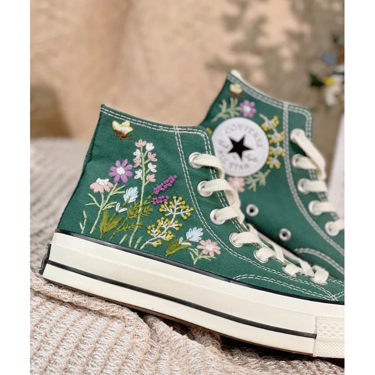 Chuck Taylor All Star Embroidered Floral, Embroidered Mushroom Flowers