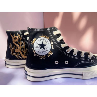 Snake Embroidered Converse, Snake Embroidered Sneakers