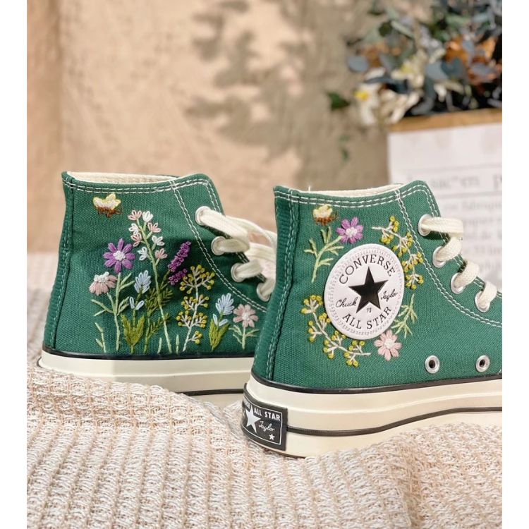 Chuck Taylor All Star Embroidered Floral, Embroidered Mushroom Flowers